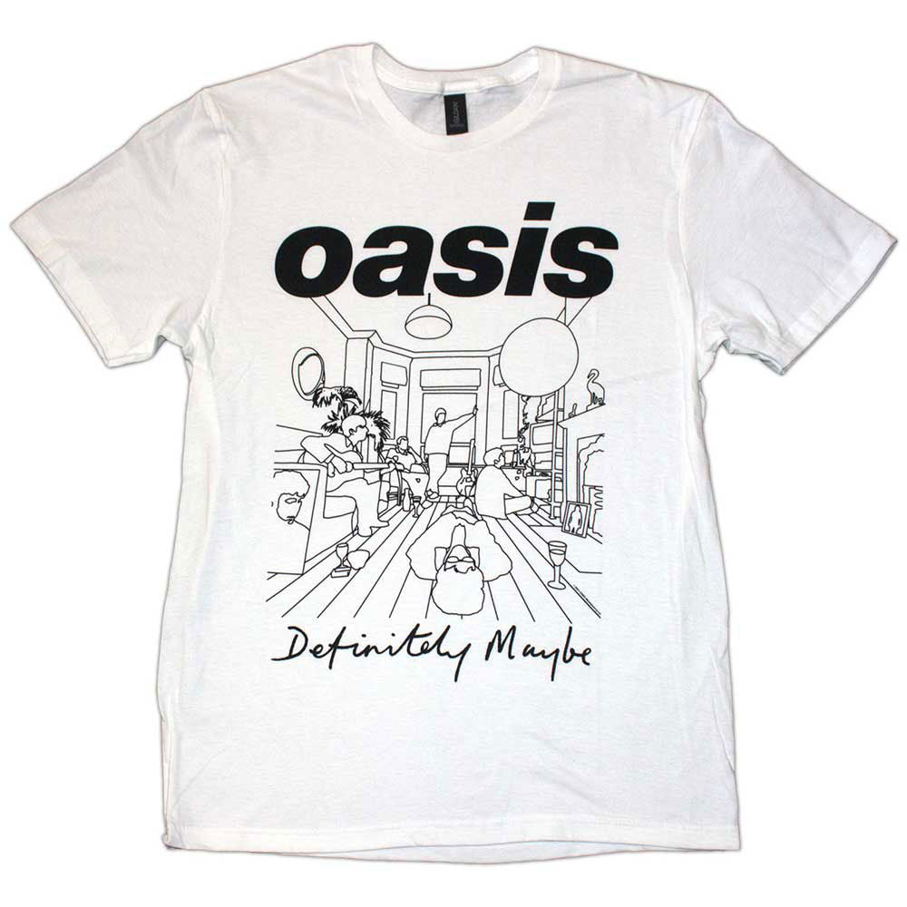 Oasis Definitely Maybe Line Drawing T-shirt Front
