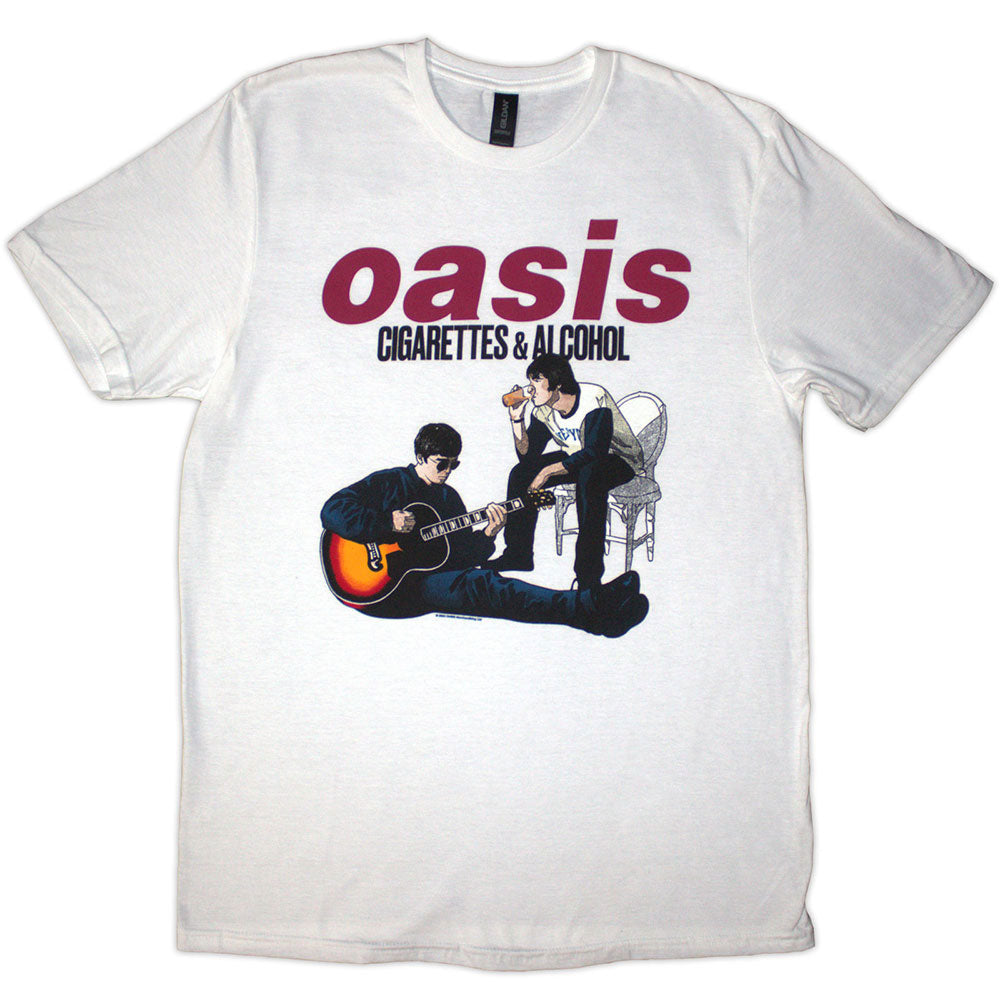 Oasis Cigarettes & Alcohol Illustration T-shirt Front