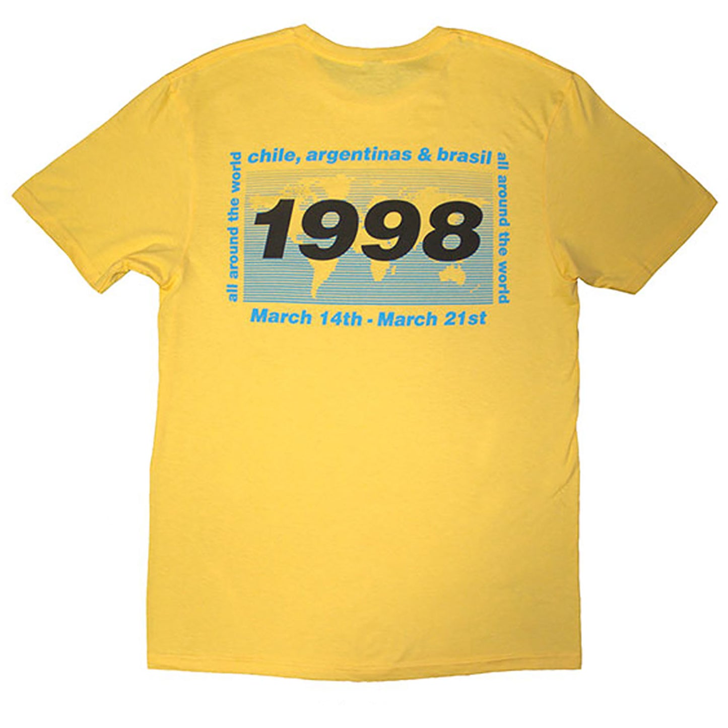 Oasis 1998 World Tour - South America T-shirt Back