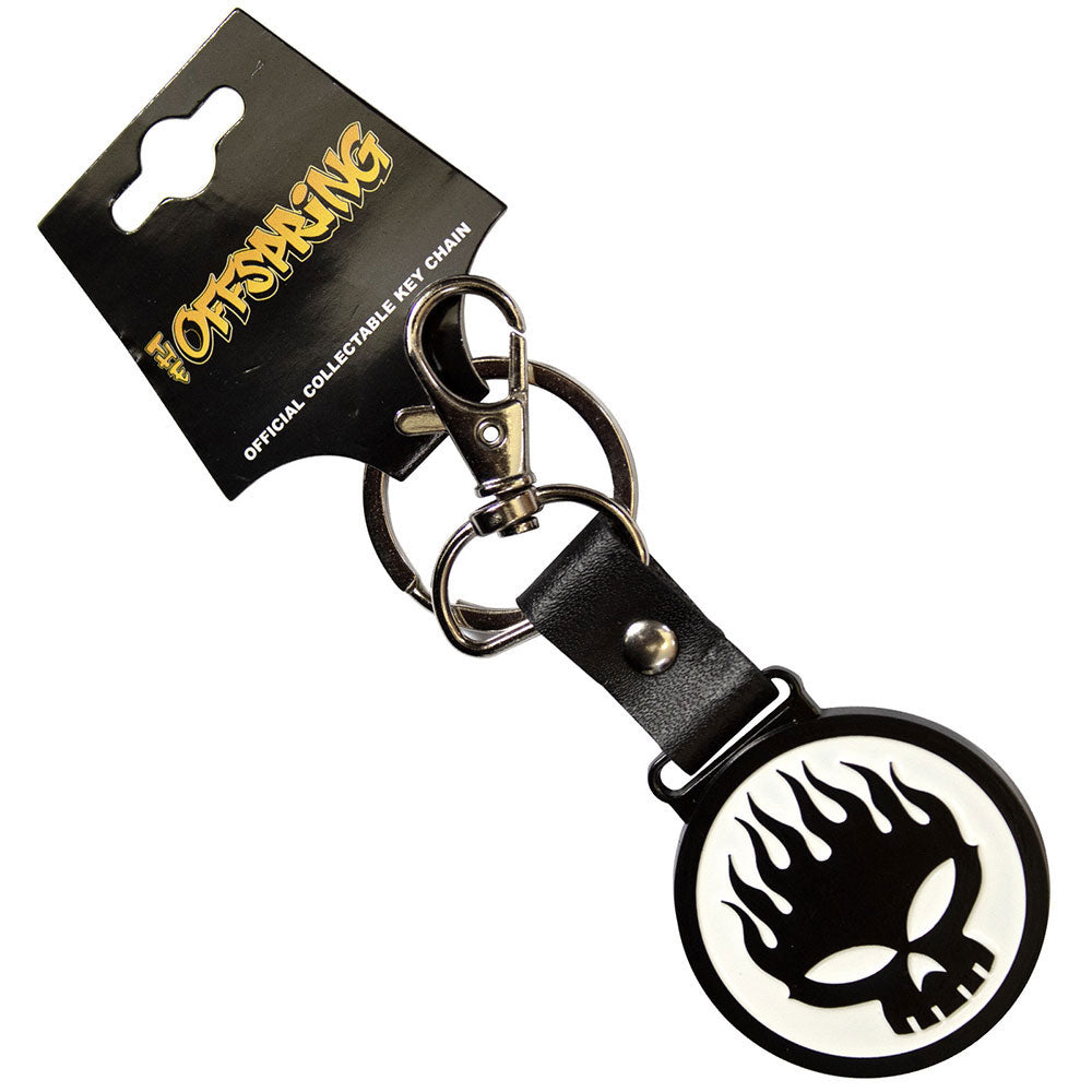 Offspring Skull Metal Key Chain Front