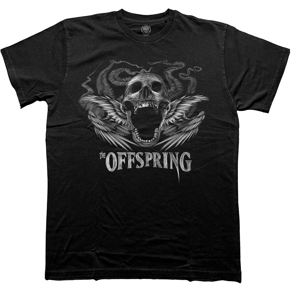 Offspring Feathered Winged Skull T-shirt Front