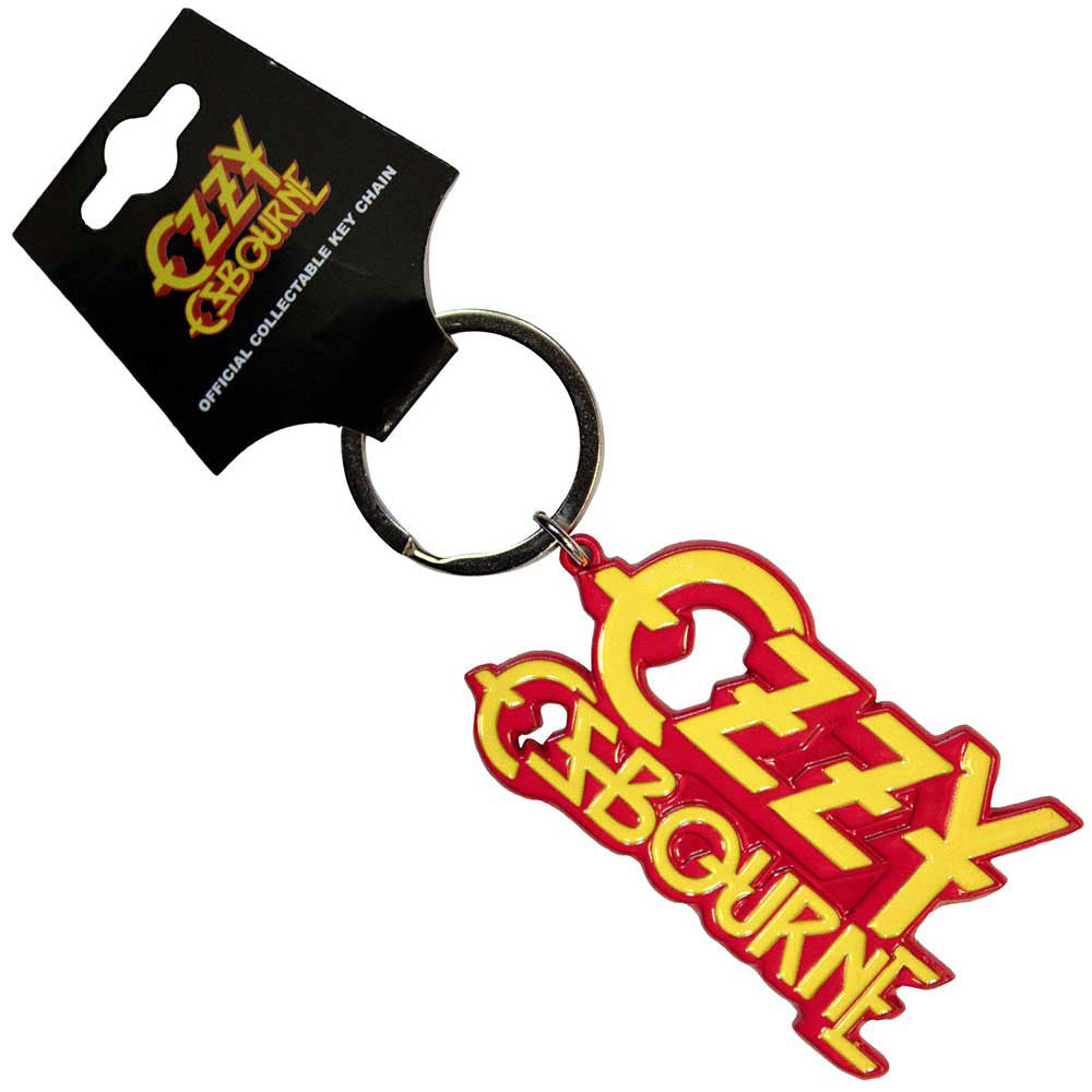 Ozzy Osbourne Stacked Logo Metal Key Chain Front