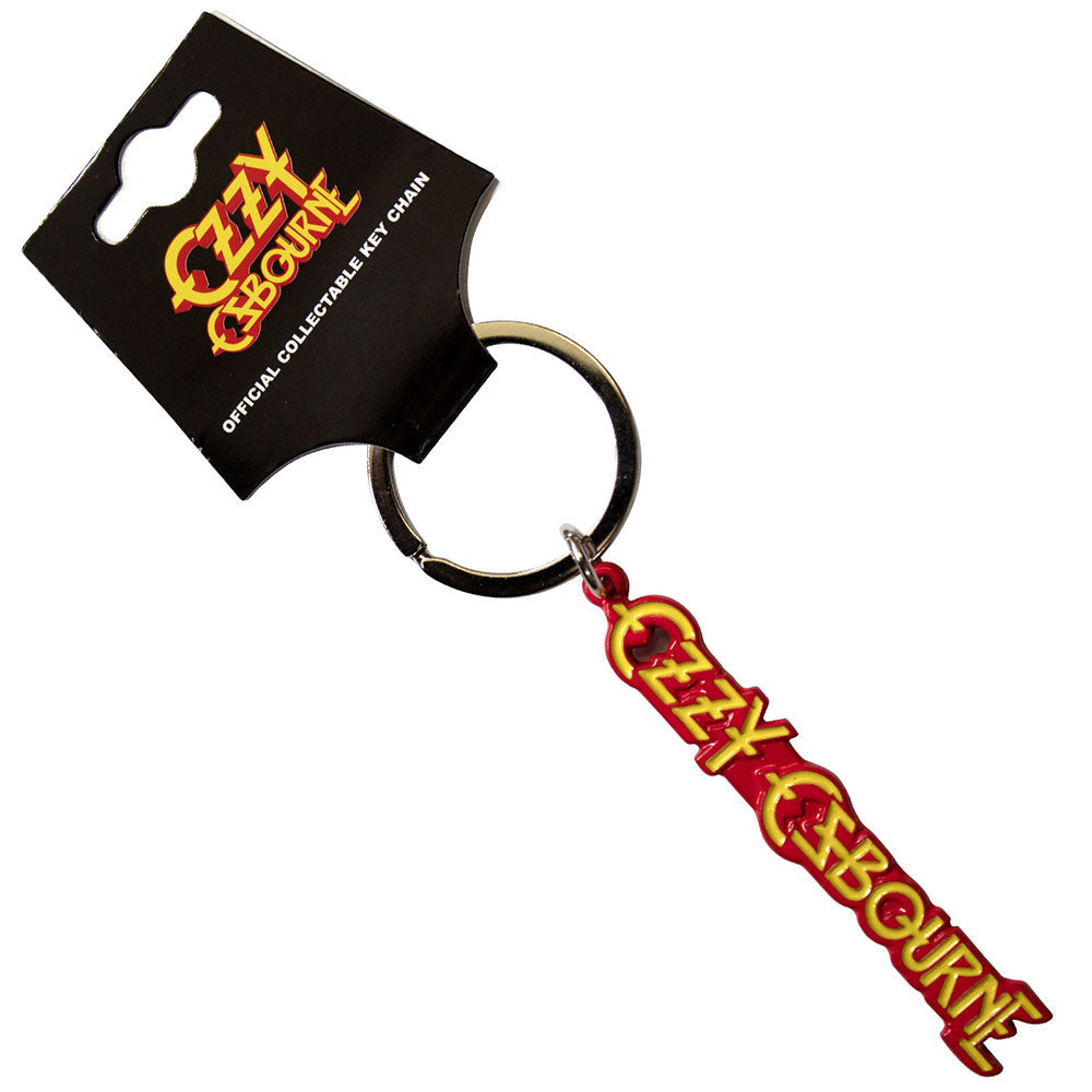 Ozzy Osbourne Logo Metal Key Chain Front