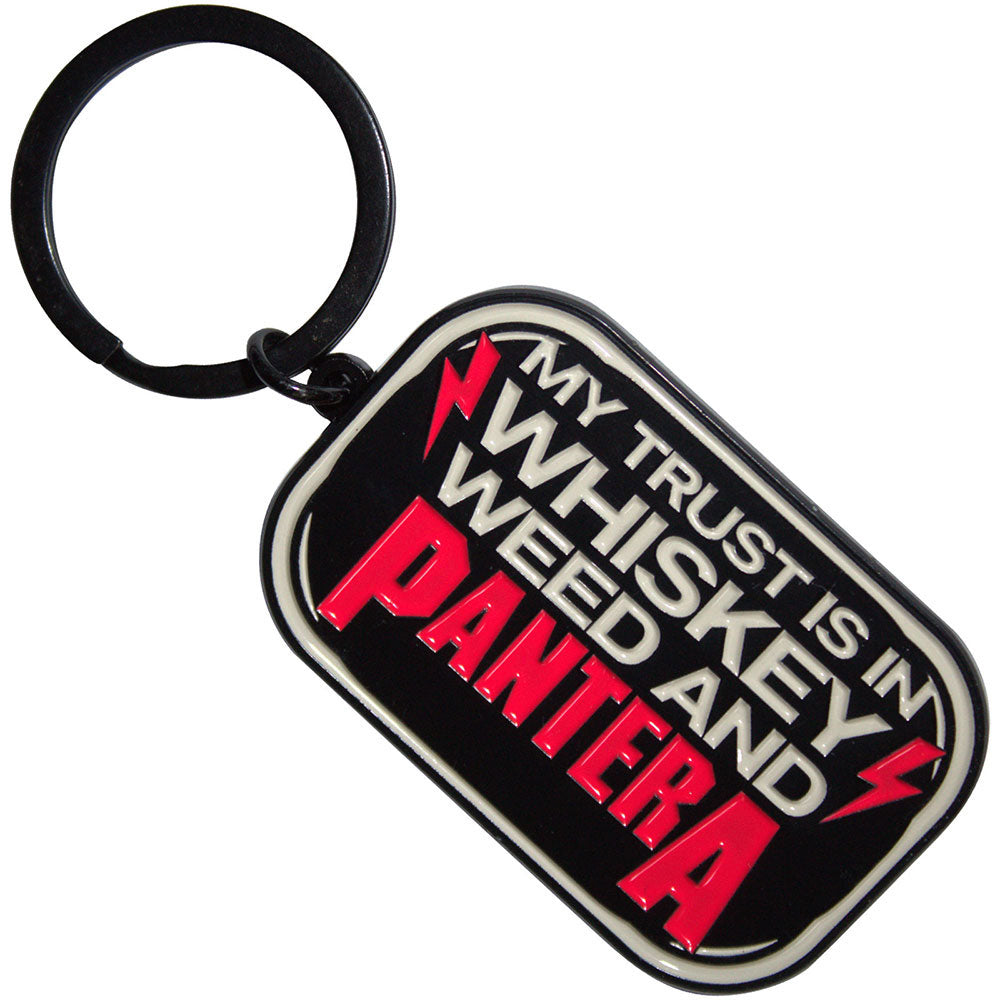 Pantera Whiskey Metal Key Chain Front
