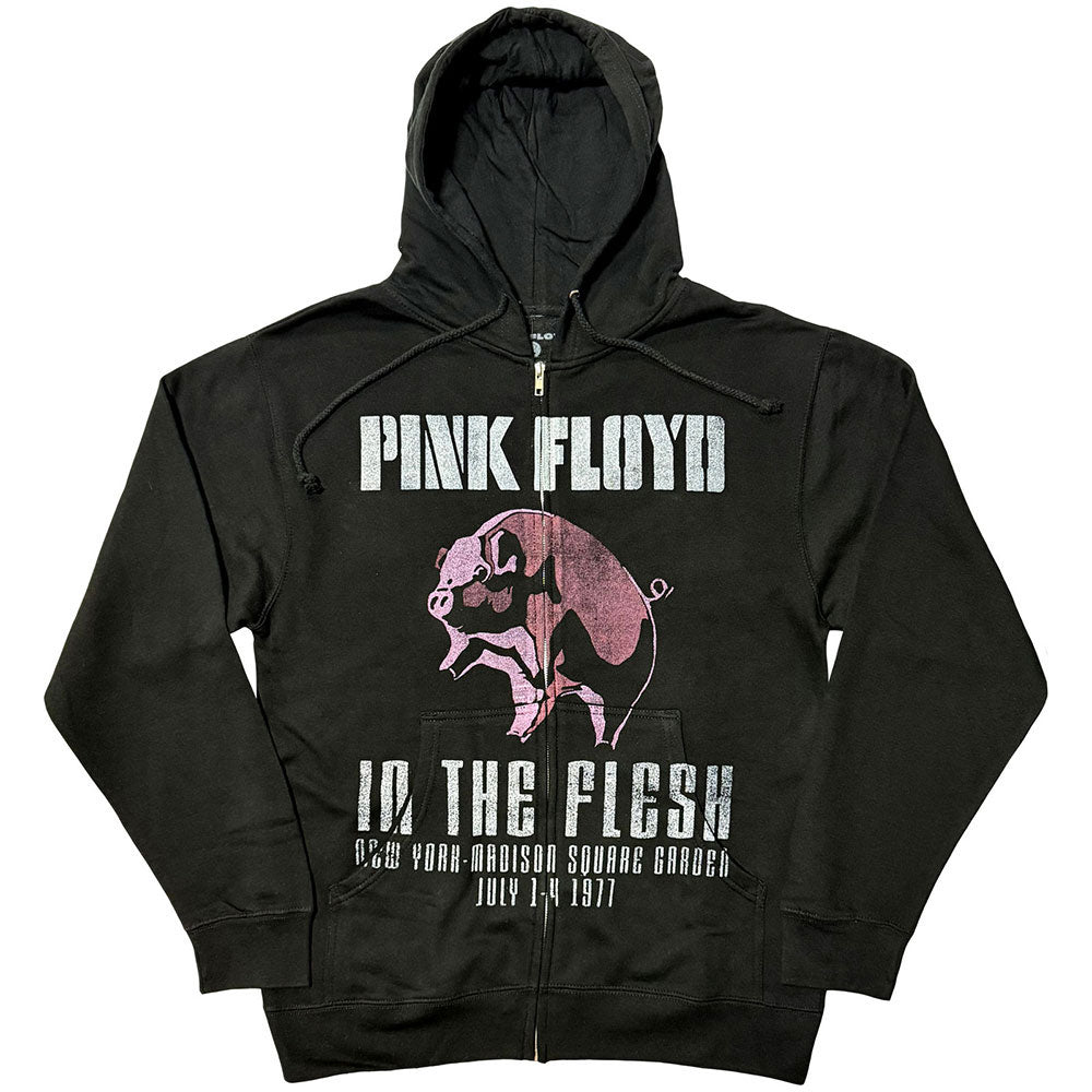Pink Floyd In The Flesh Zippered Hooded Sweatshirt Front