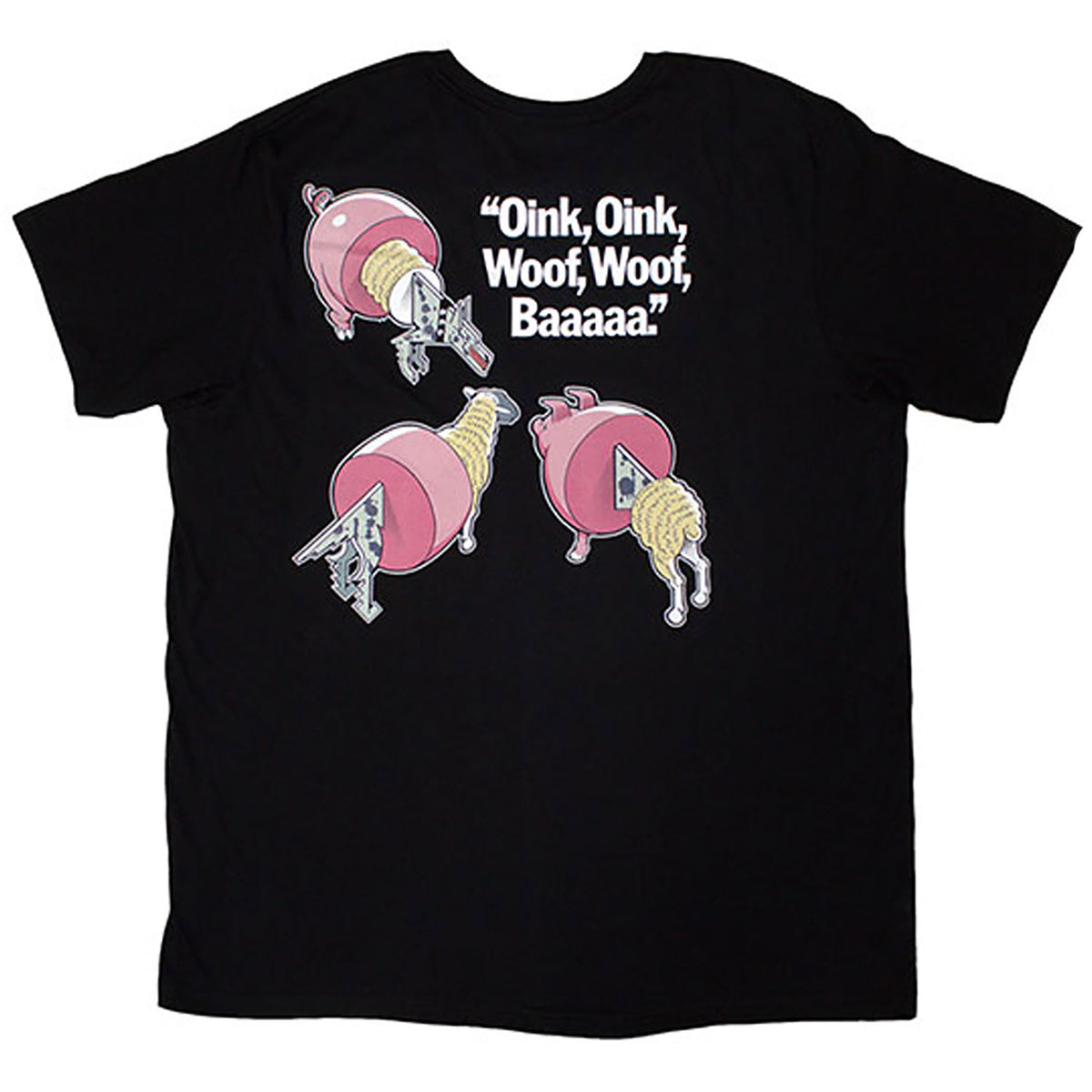 Pink Floyd Animals Cartoons T-shirt Back