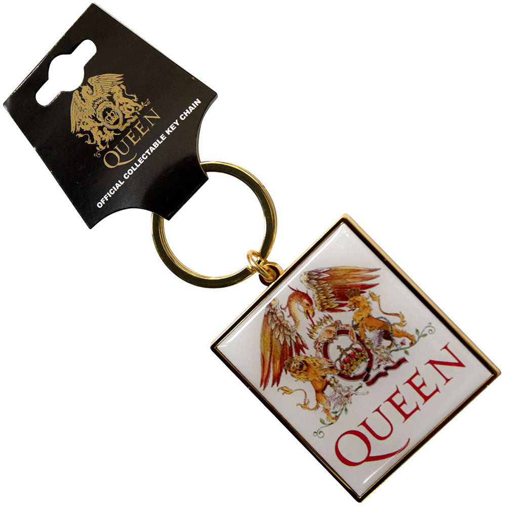 Queen Classic Crest Metal Key Chain Front