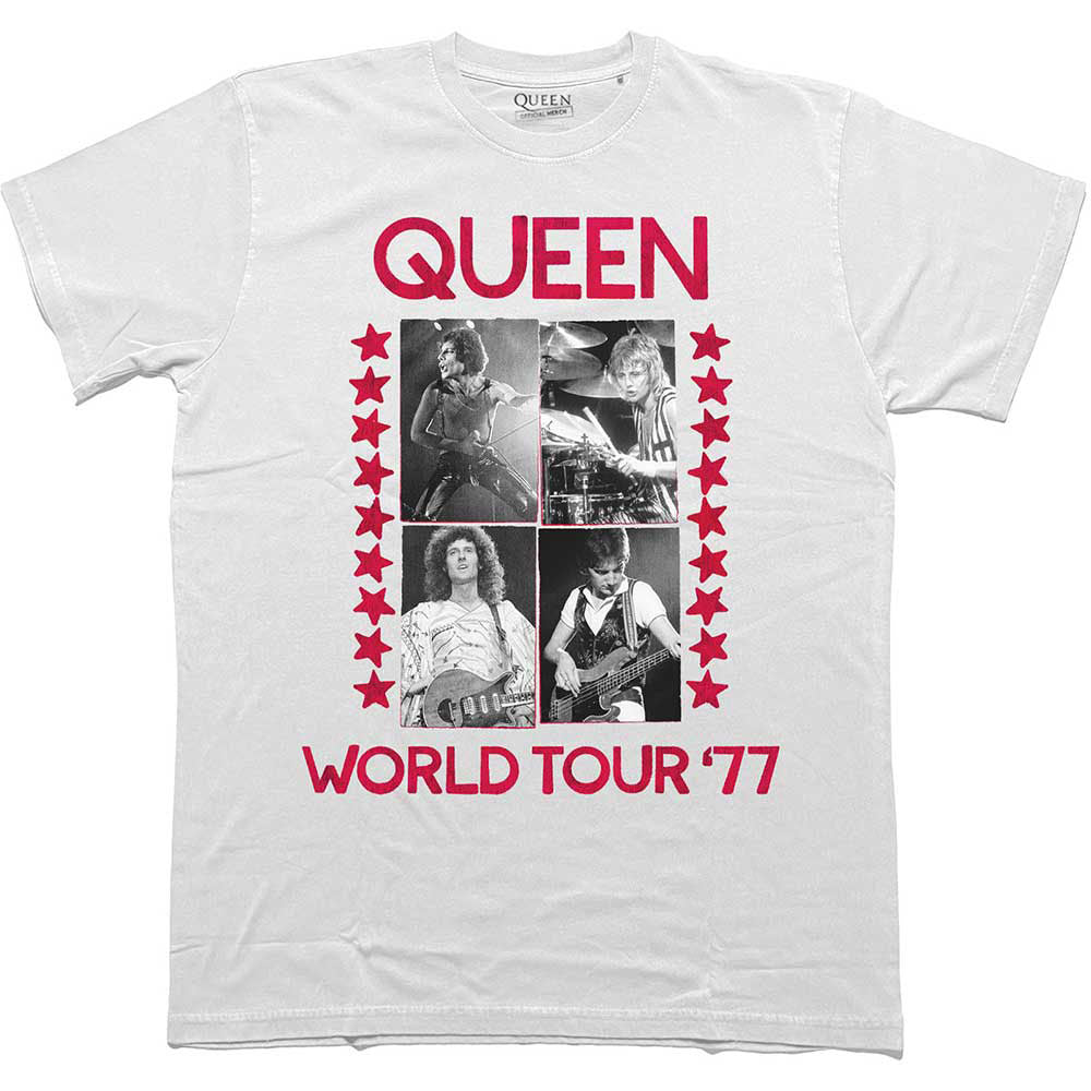 Queen World Tour 77 T-shirt Front
