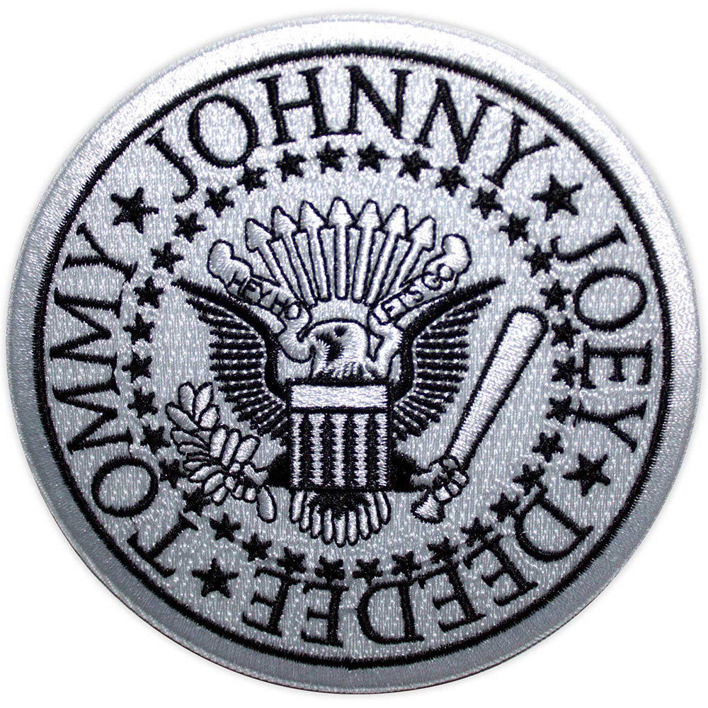 Ramones Presidential Seal White Woven Patch Front