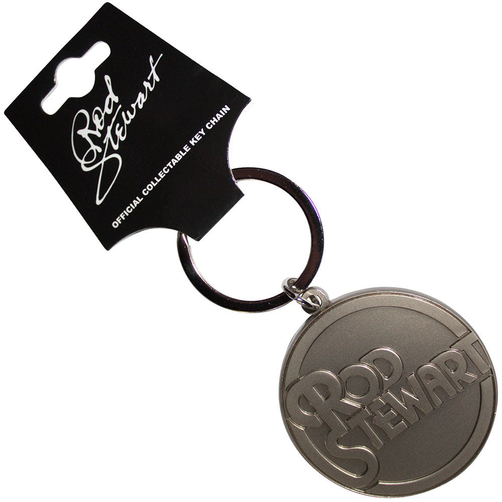 Rod Stewart Stacked Logo Emblem Metal Key Chain Front