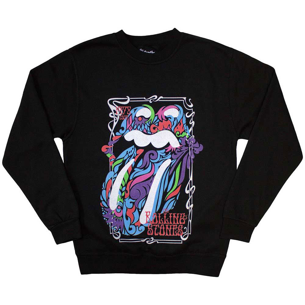 Rolling Stones Colour Swirls Sweatshirt Front