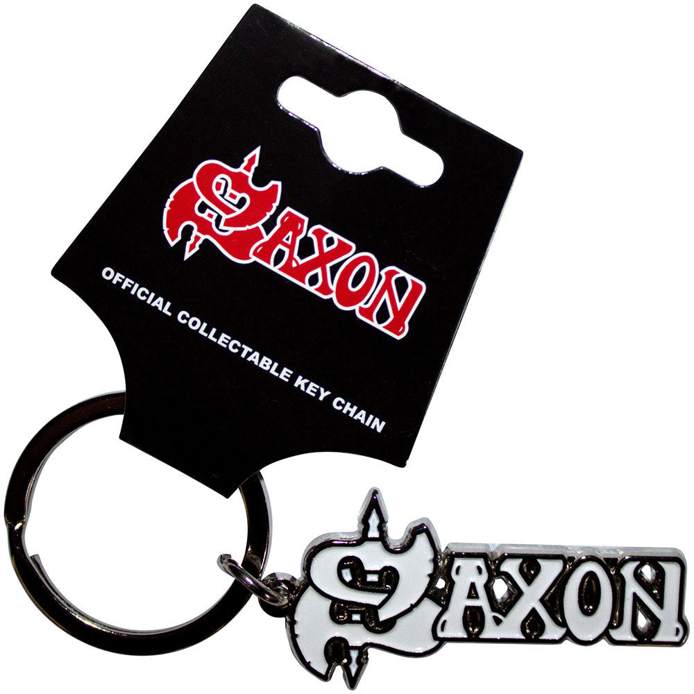 White Logo Metal Key Chain