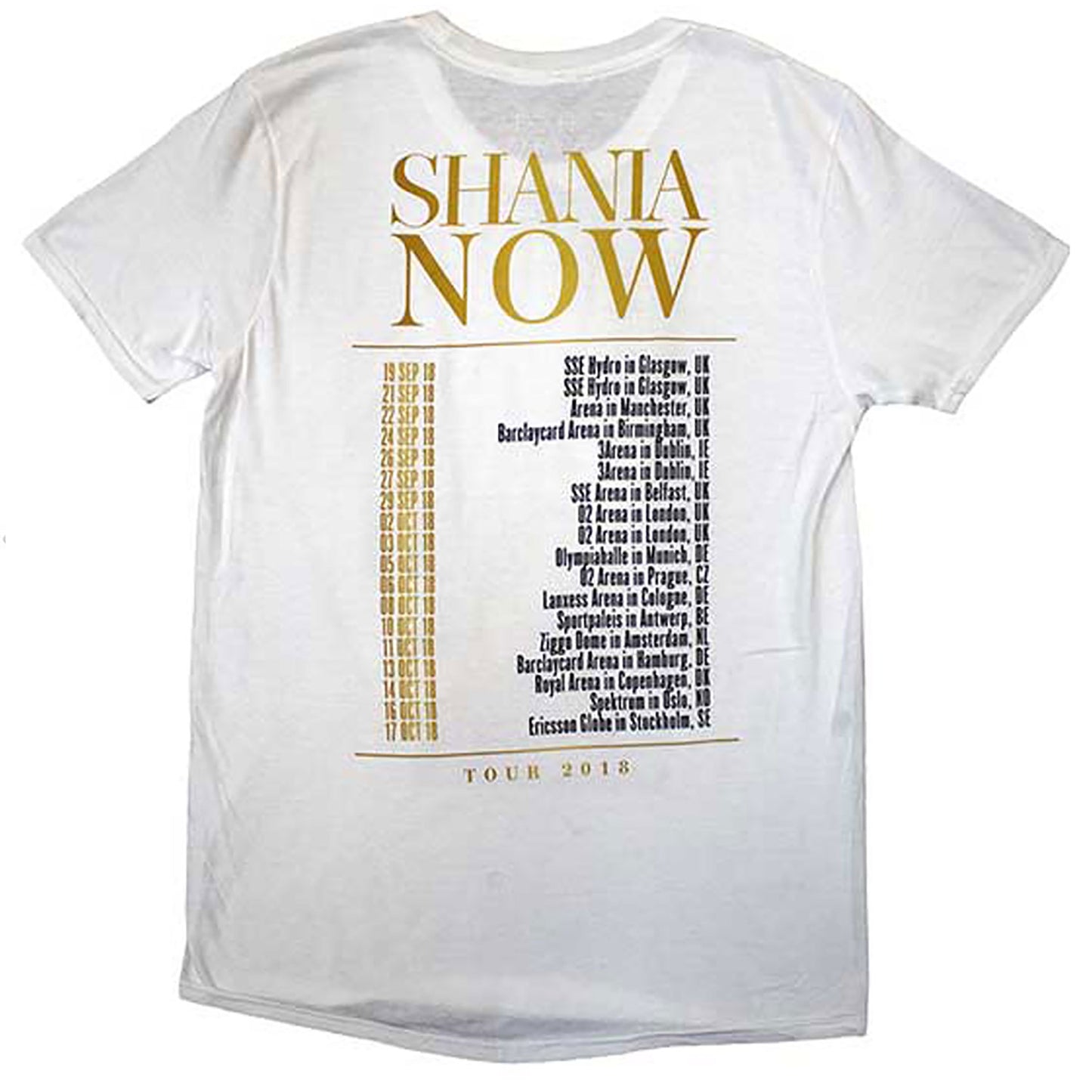 Shania Twain Tour 2018 Mic Photo T-shirt Back
