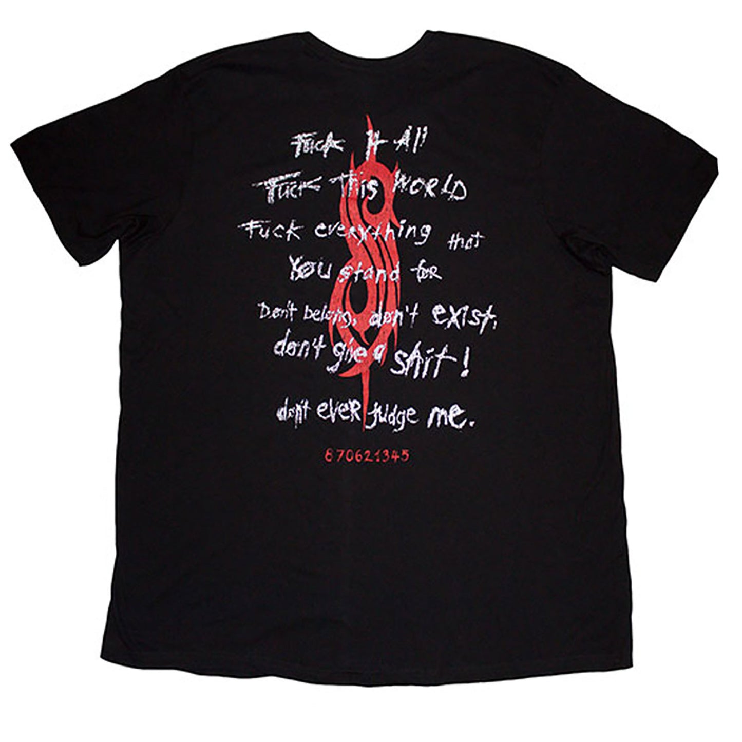 Slipknot F It All T-shirt Back