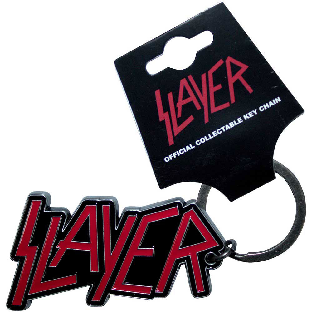 Slayer Logo Metal Key Chain Front