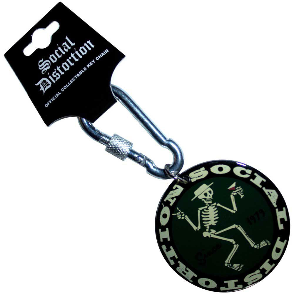 Social Distortion Classic Logo Metal Key Chain Front
