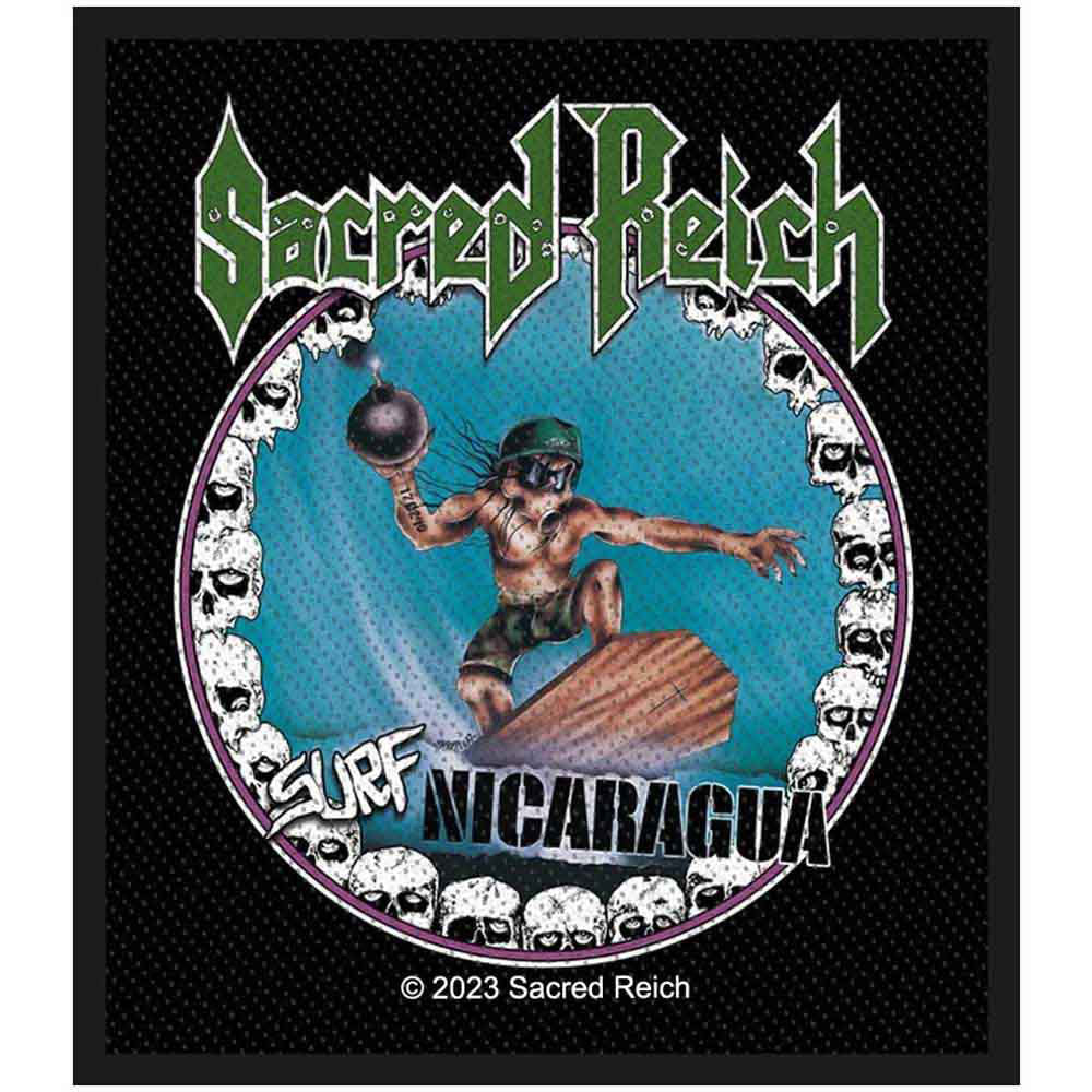 Sacred Reich Surf Nicaragua Woven Patch Front