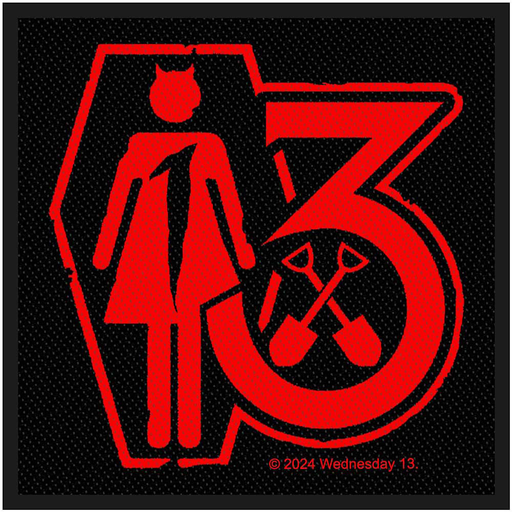 Wednesday 13 Casket Woven Patch Front