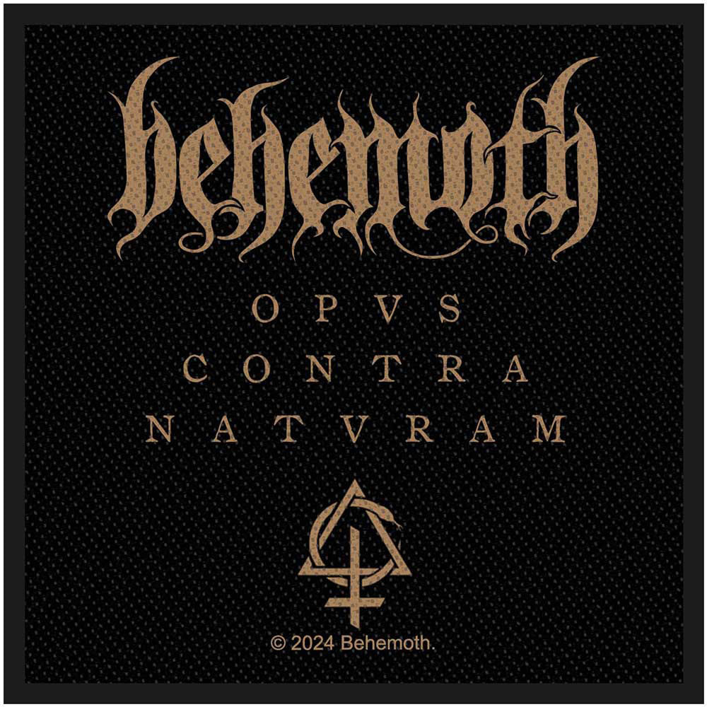 Behemoth Opvs Contra Natvram Woven Patch Front
