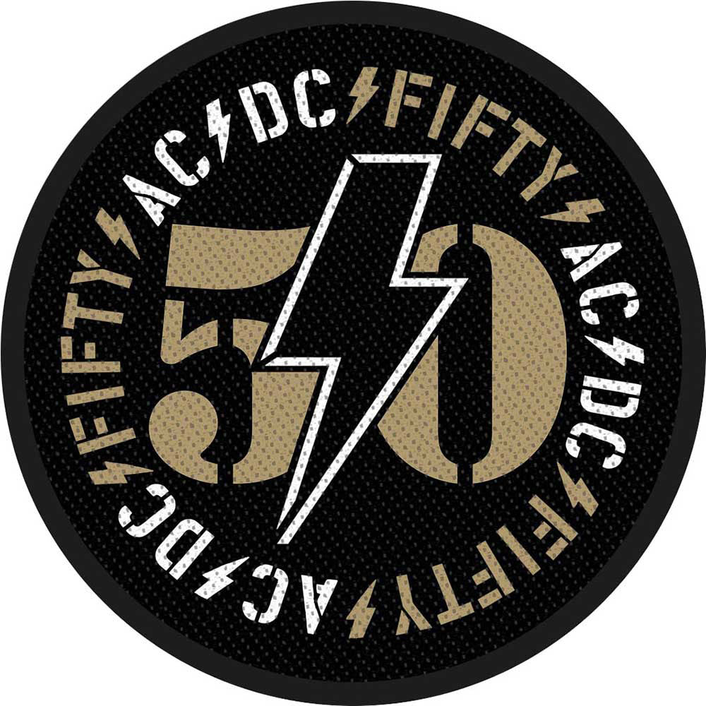 AC/DC Fifty Woven Patch Front