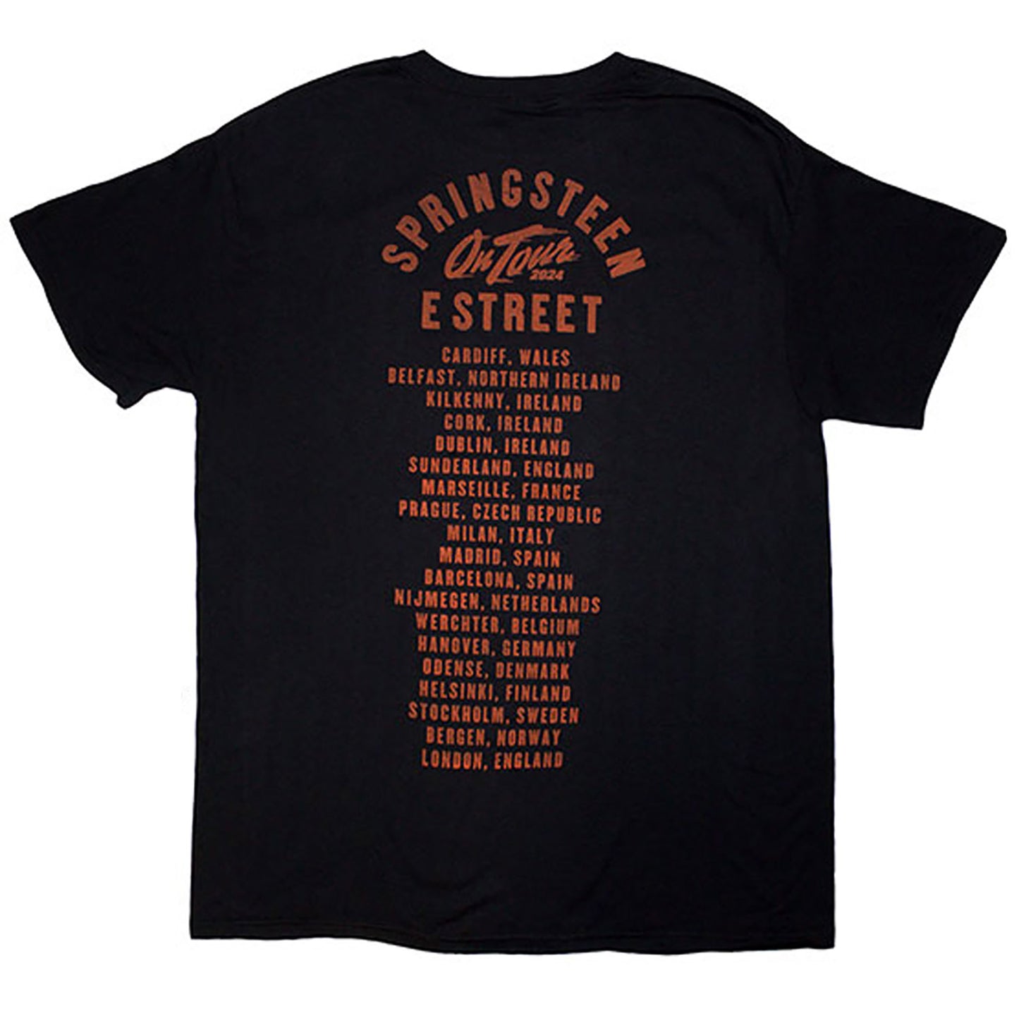 Bruce Springsteen Tour '24 E-street Photo T-shirt Back