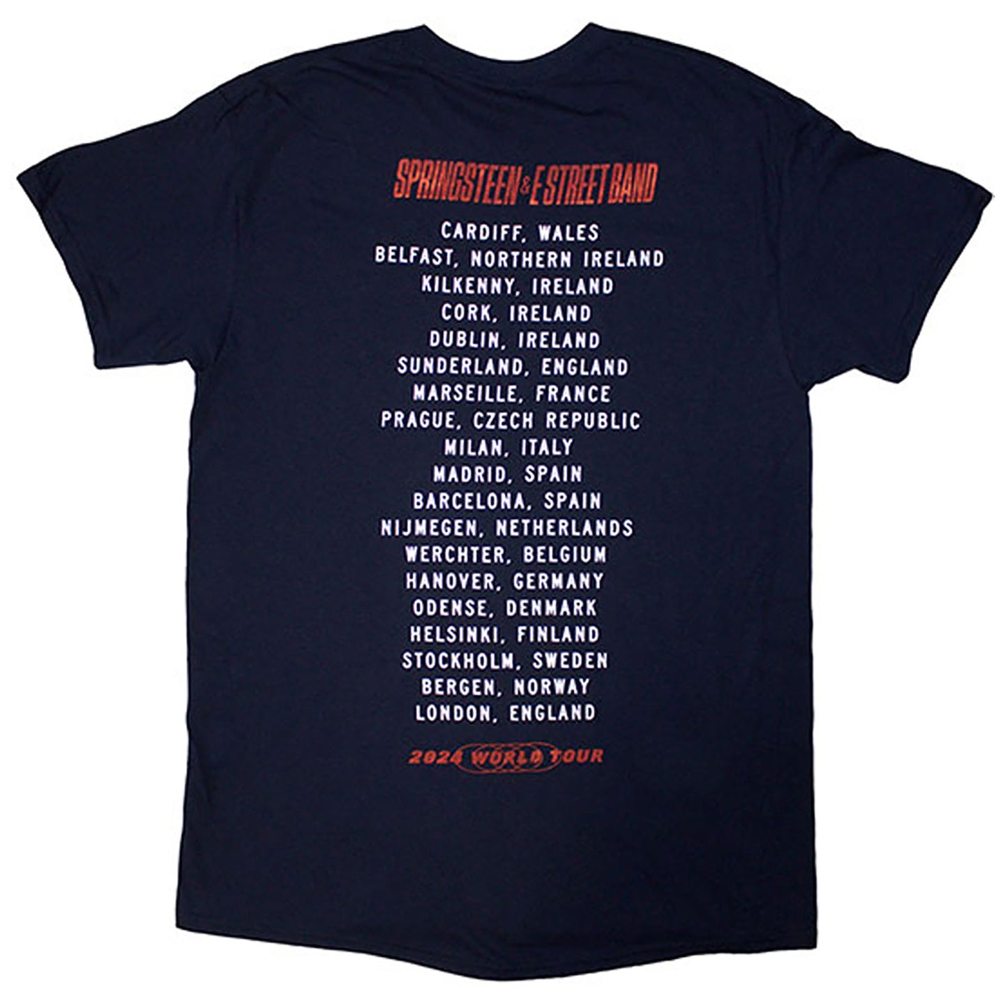 Bruce Springsteen Tour '24 Guitar Photo T-shirt Back