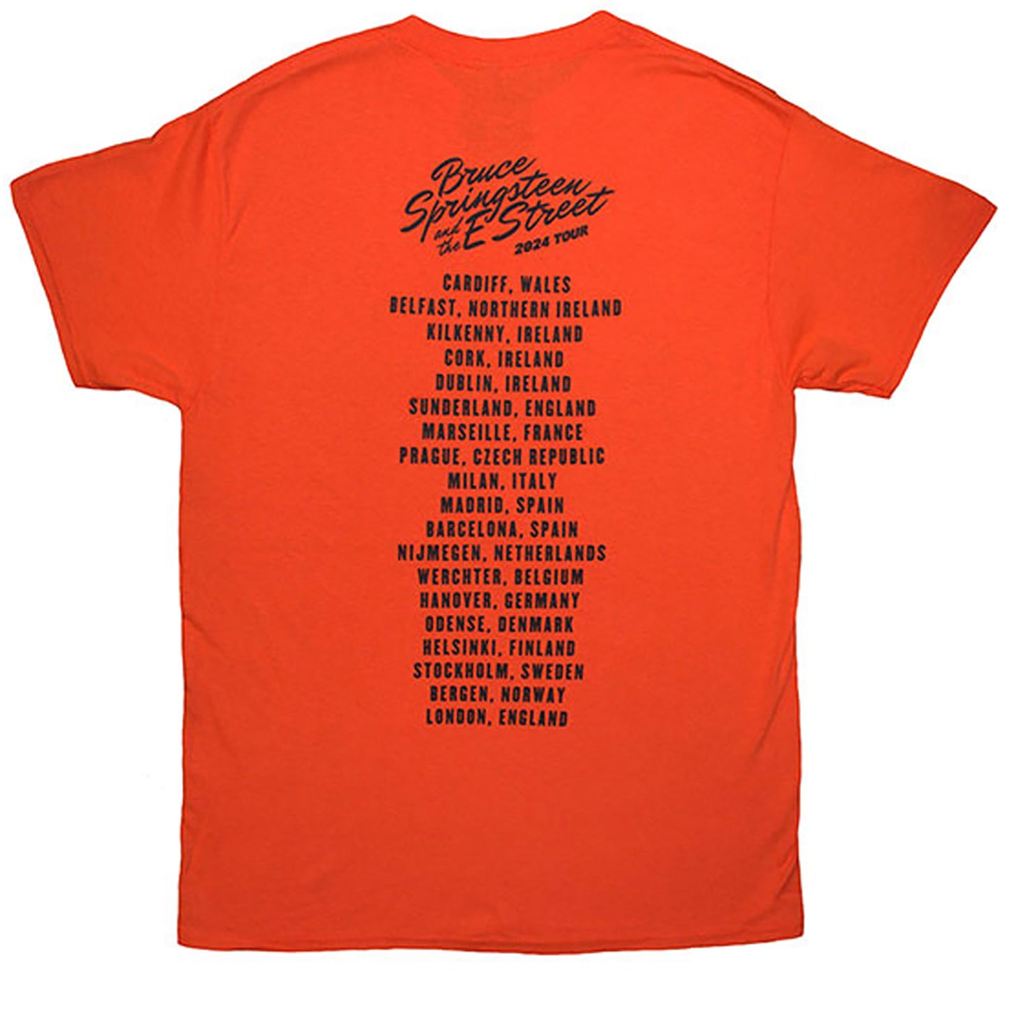 Bruce Springsteen Tour '24 River Font T-shirt Back