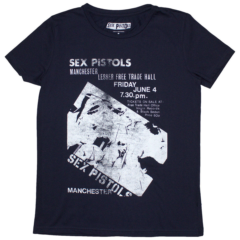 Sex Pistols Manchester Flyer T-shirt Front