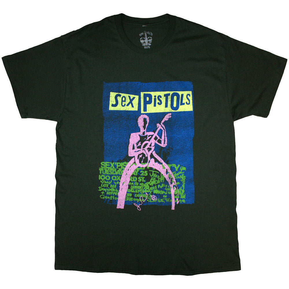 Sex Pistols Guitar Cartoon T-shirt Front
