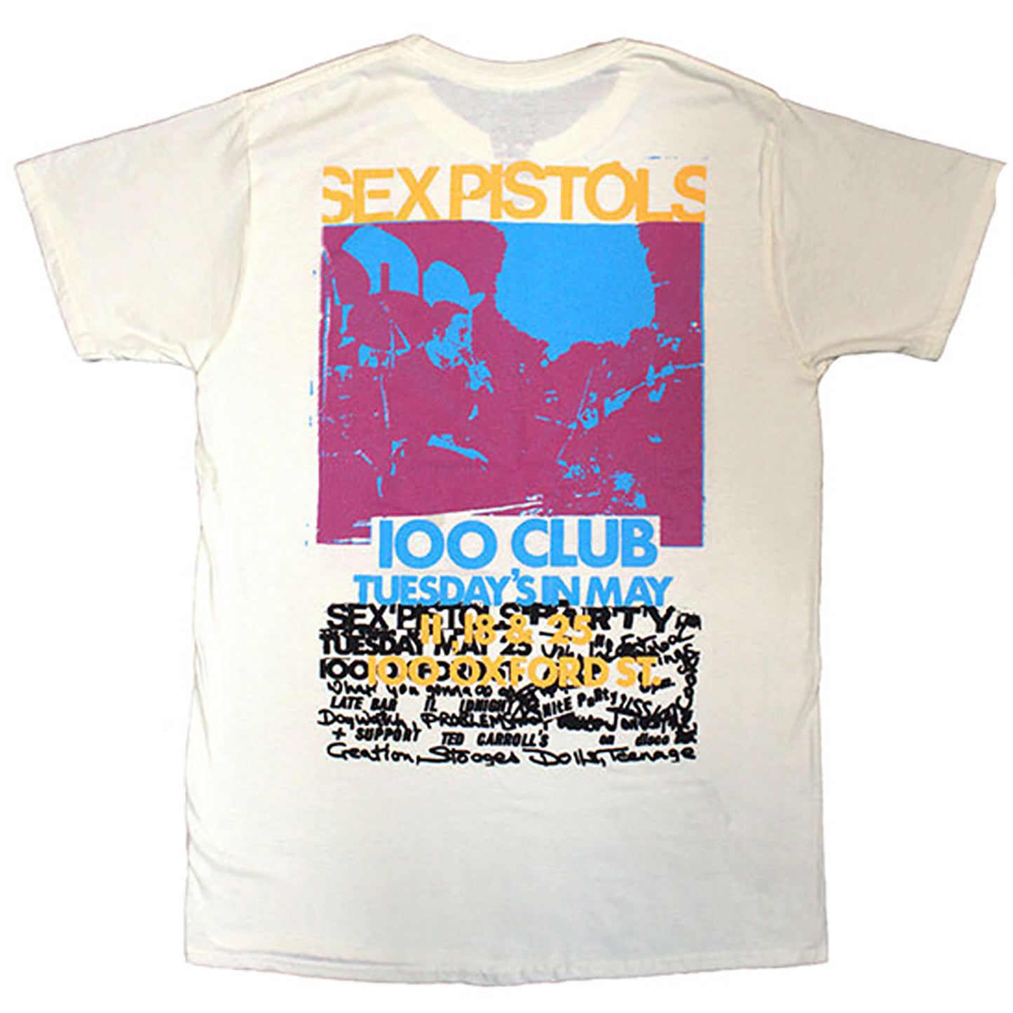 Sex Pistols 100 Club T-shirt Back
