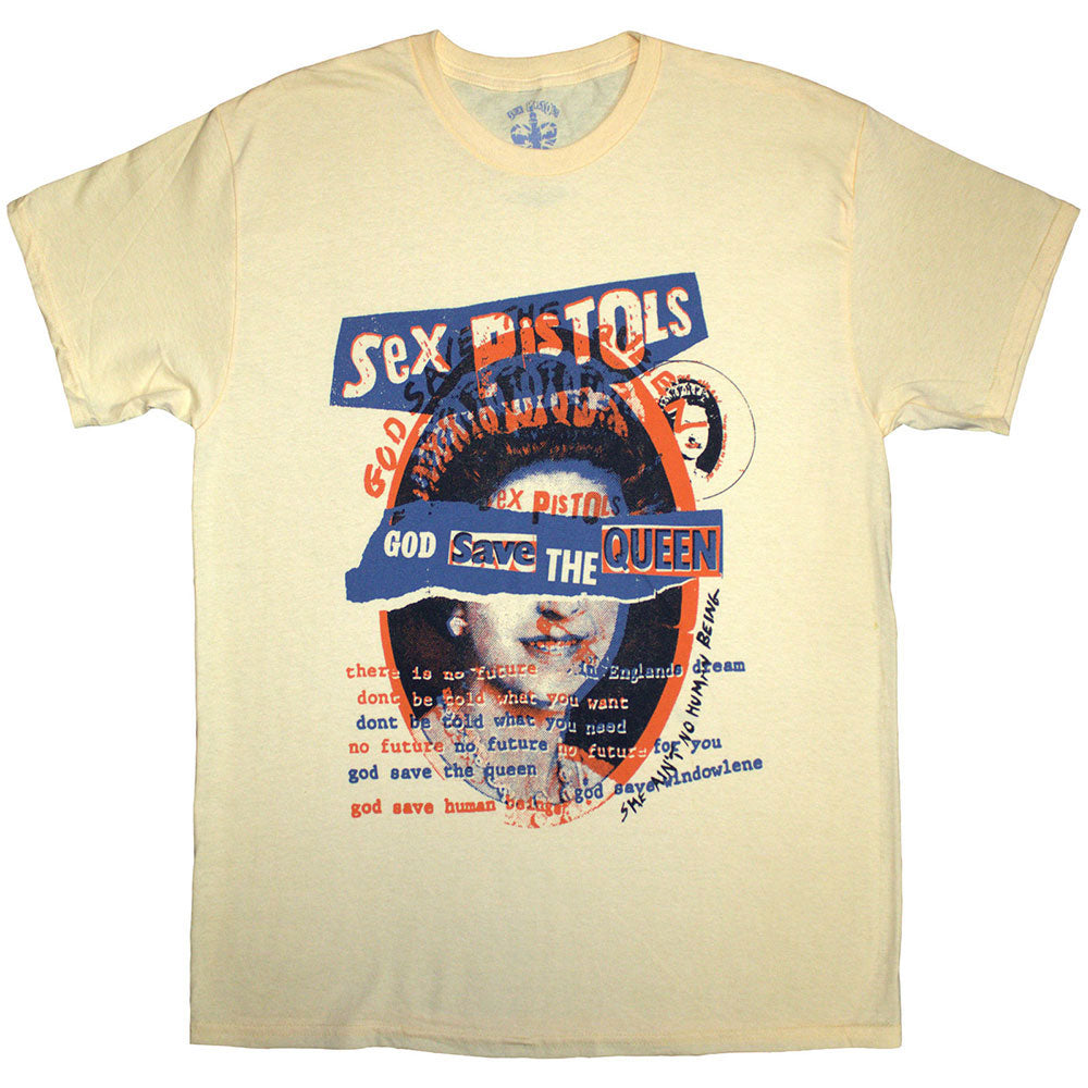 Sex Pistols God Save The Queen Overlay T-shirt Front