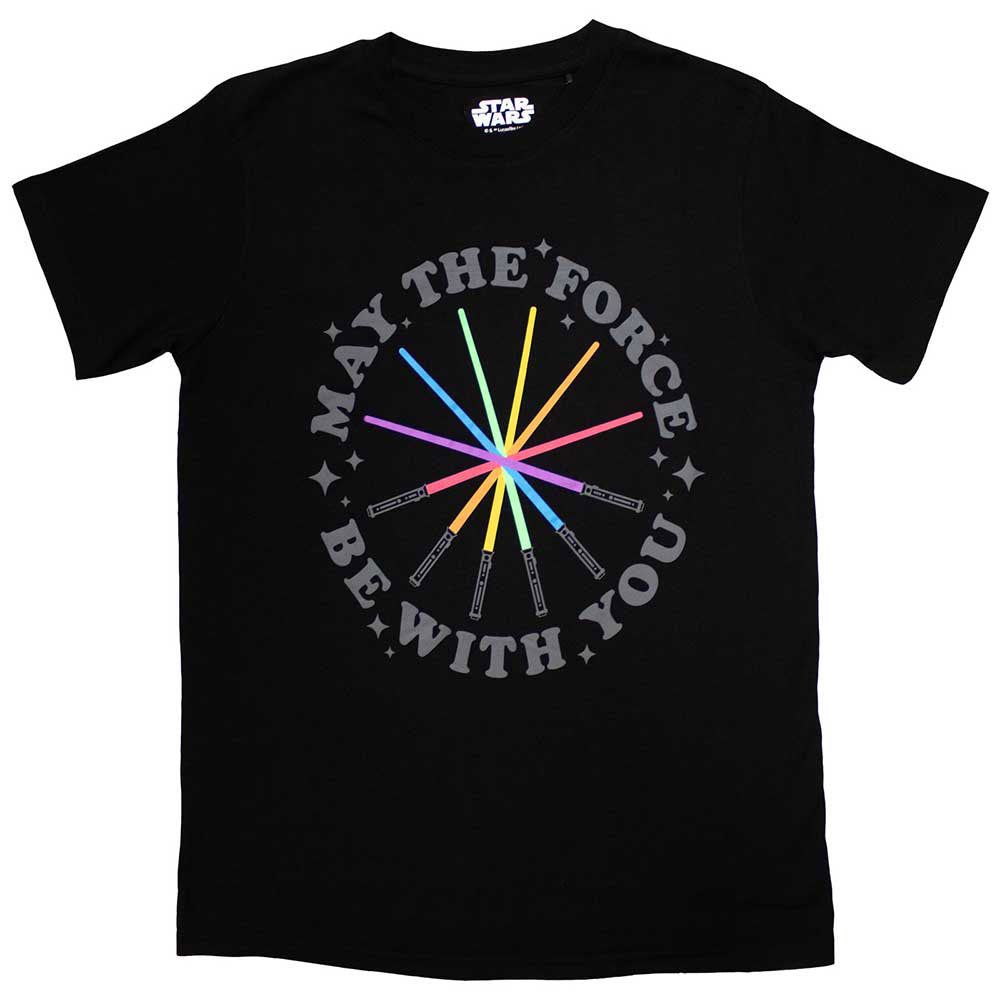 Star Wars Rainbow Sabers T-shirt Front