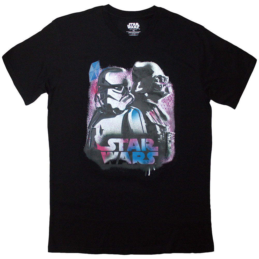 Star Wars Vader & Trooper Neon T-shirt Front