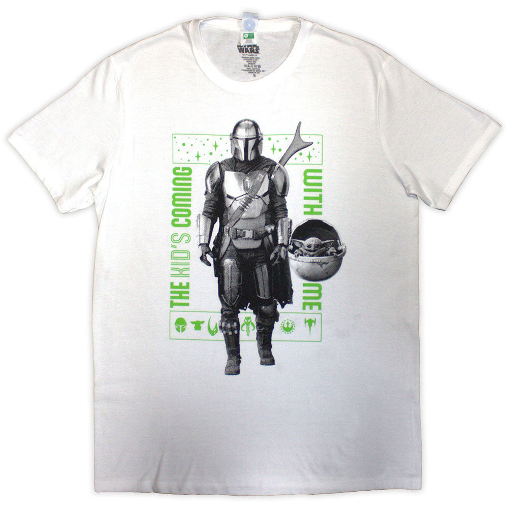 Star Wars The Mandalorian Kid's Coming With Me T-shirt Front