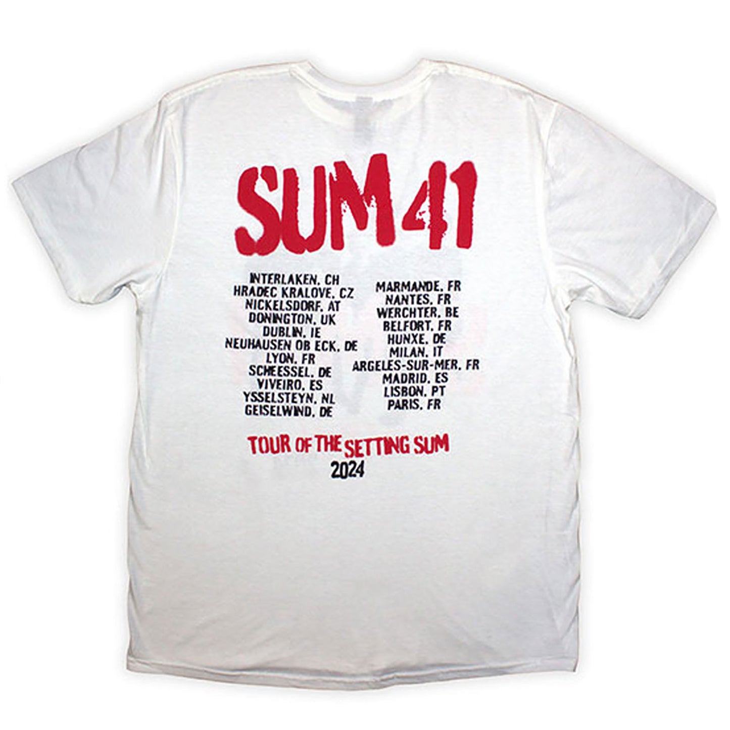 Sum 41 Tour '24 Spray Paint T-shirt Back
