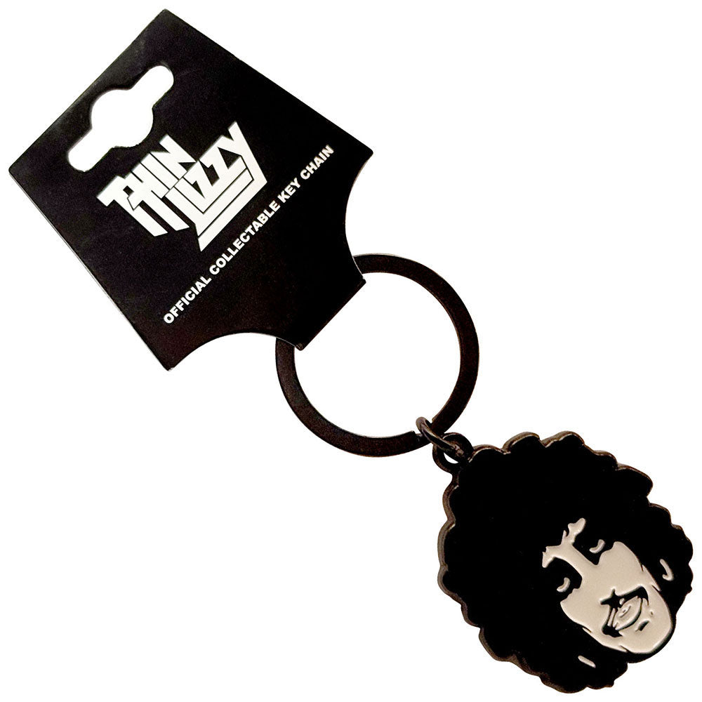 Thin Lizzy Phil Portrait Metal Key Chain Front