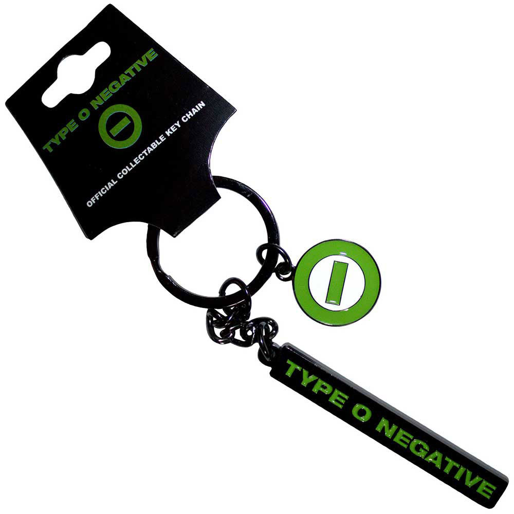Type O Negative Text Logo Metal Key Chain Front