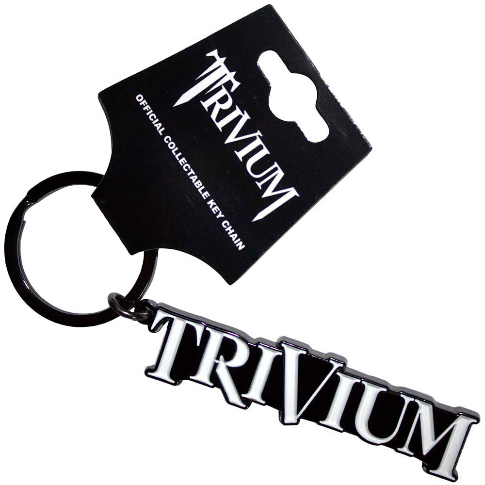Trivium Logo Black Metal Key Chain Front