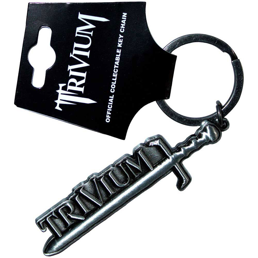 Trivium Silver Sword Metal Key Chain Front