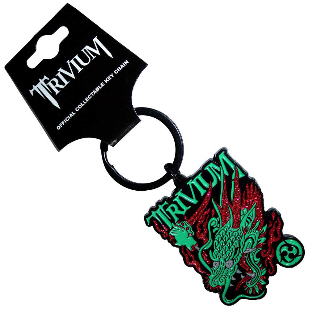 Trivium Deadmen Dragon Head Metal Key Chain Front