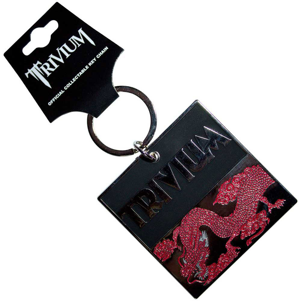 Trivium Deadmen & Dragons Silhouette Metal Key Chain Front