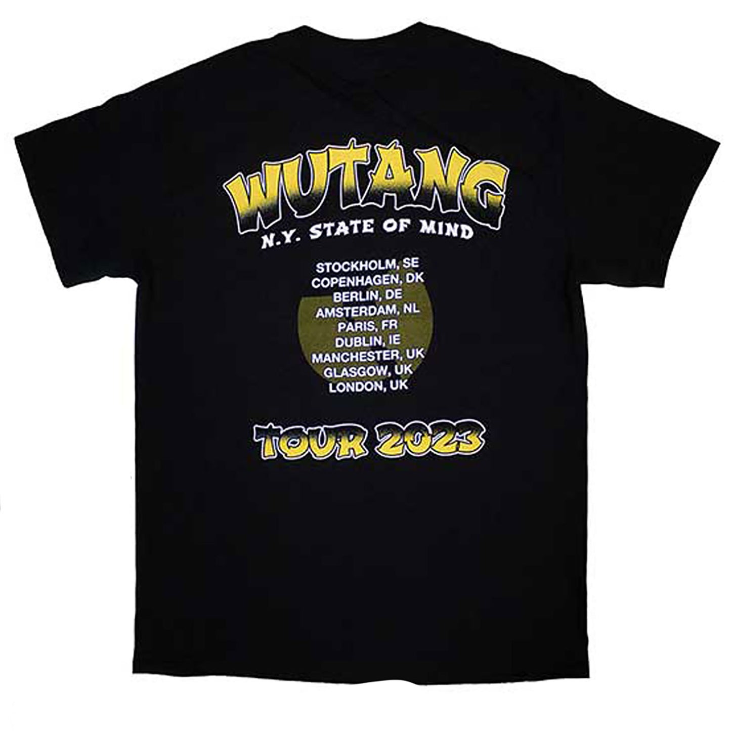 Wu Tang Clan Tour '23 Slanted Logo State Of Mind T-shirt Back