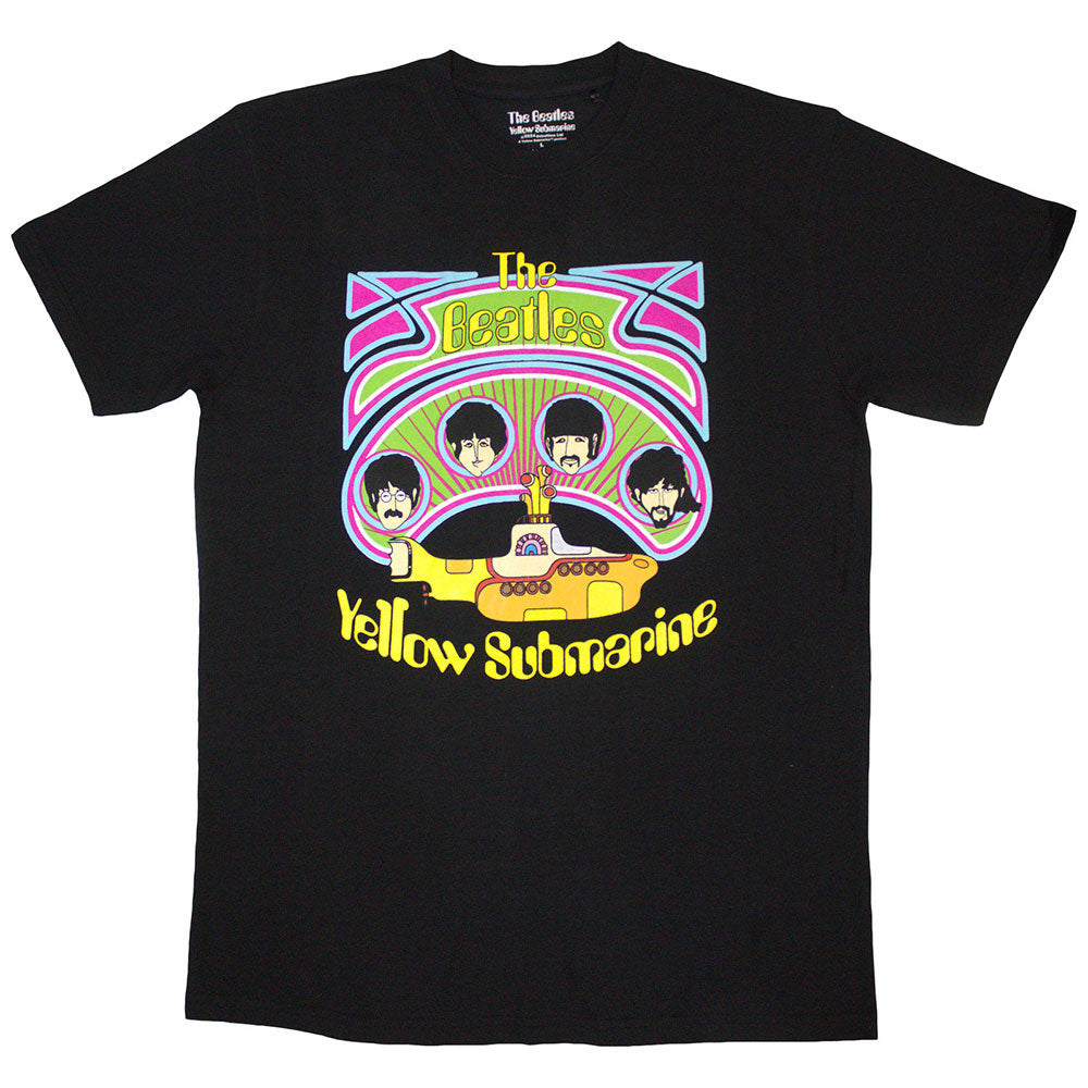 Beatles Yellow Submarine Heads In Circles V2 T-shirt Front