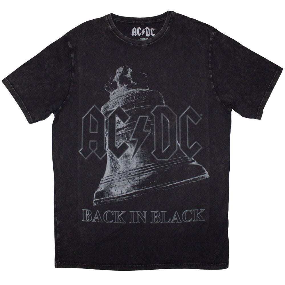 AC/DC Back In Black Bell Stone Wash T-shirt Front