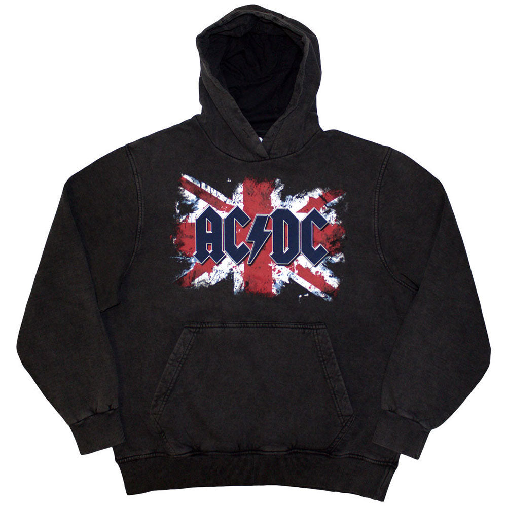 AC/DC Flag Stone Wash Hooded Sweatshirt Front