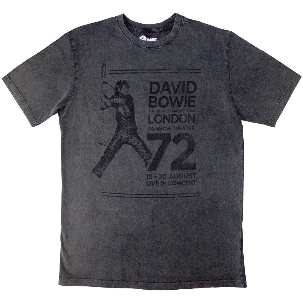 David Bowie Rainbow Theatre Stone Wash T-shirt Front