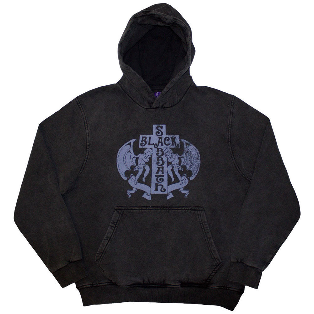 Black Sabbath Angels Stone Wash Hooded Sweatshirt Front