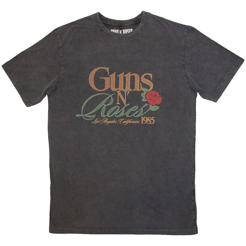 Guns N Roses California 1985 Stone Wash T-shirt Front