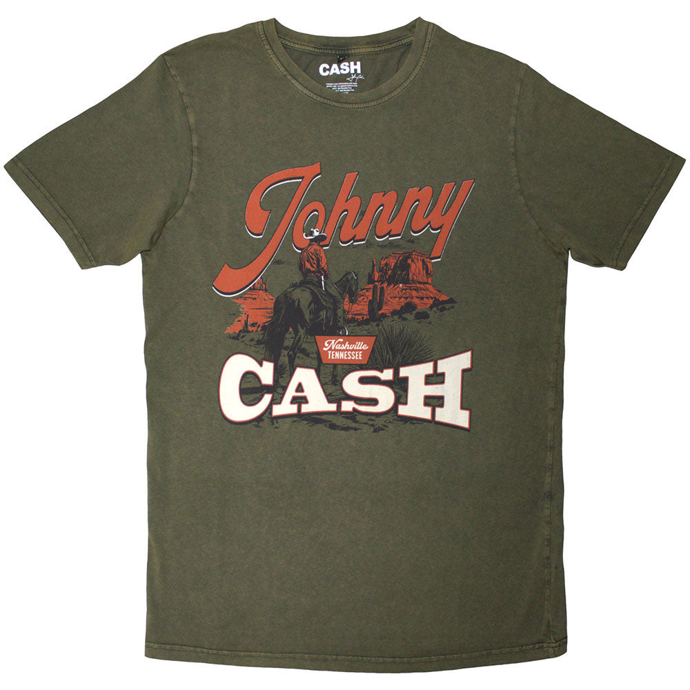 Johnny Cash Desert Cowboy Stone Wash T-shirt Front