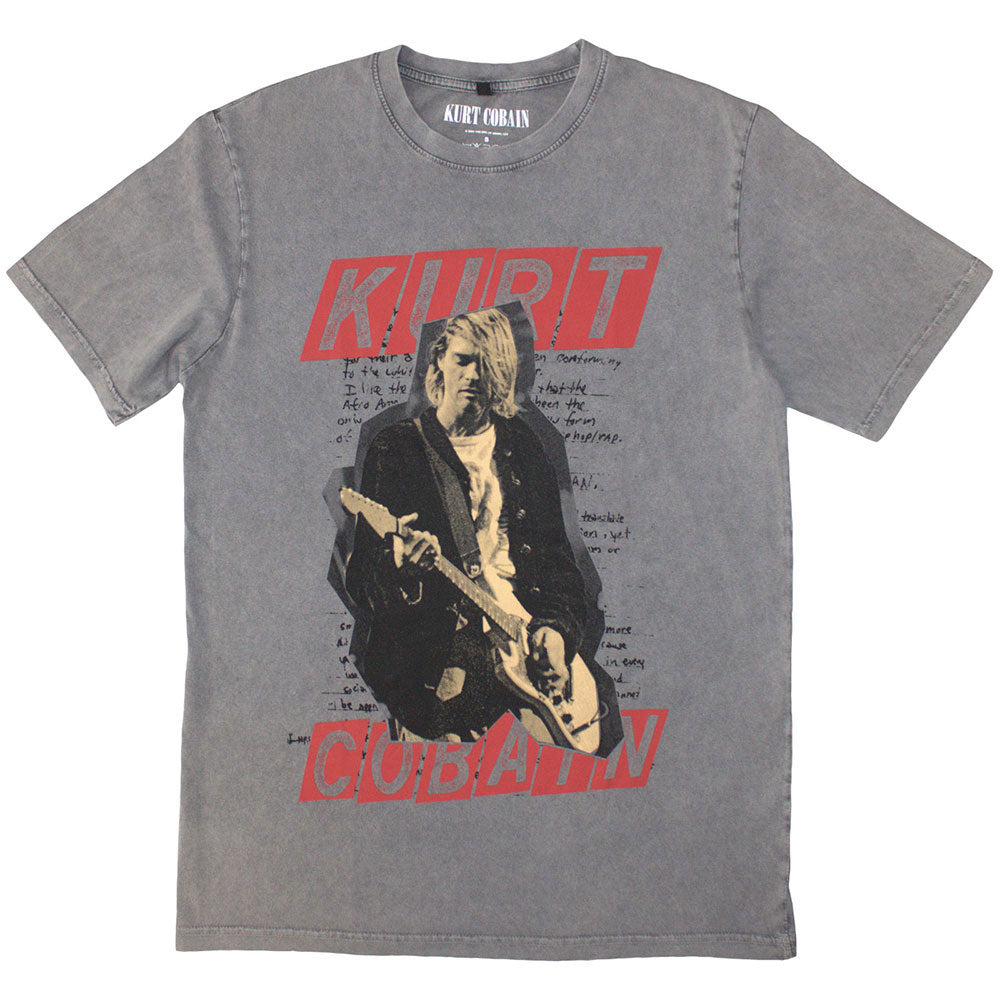 Kurt Cobain Collage Stone Wash T-shirt Front